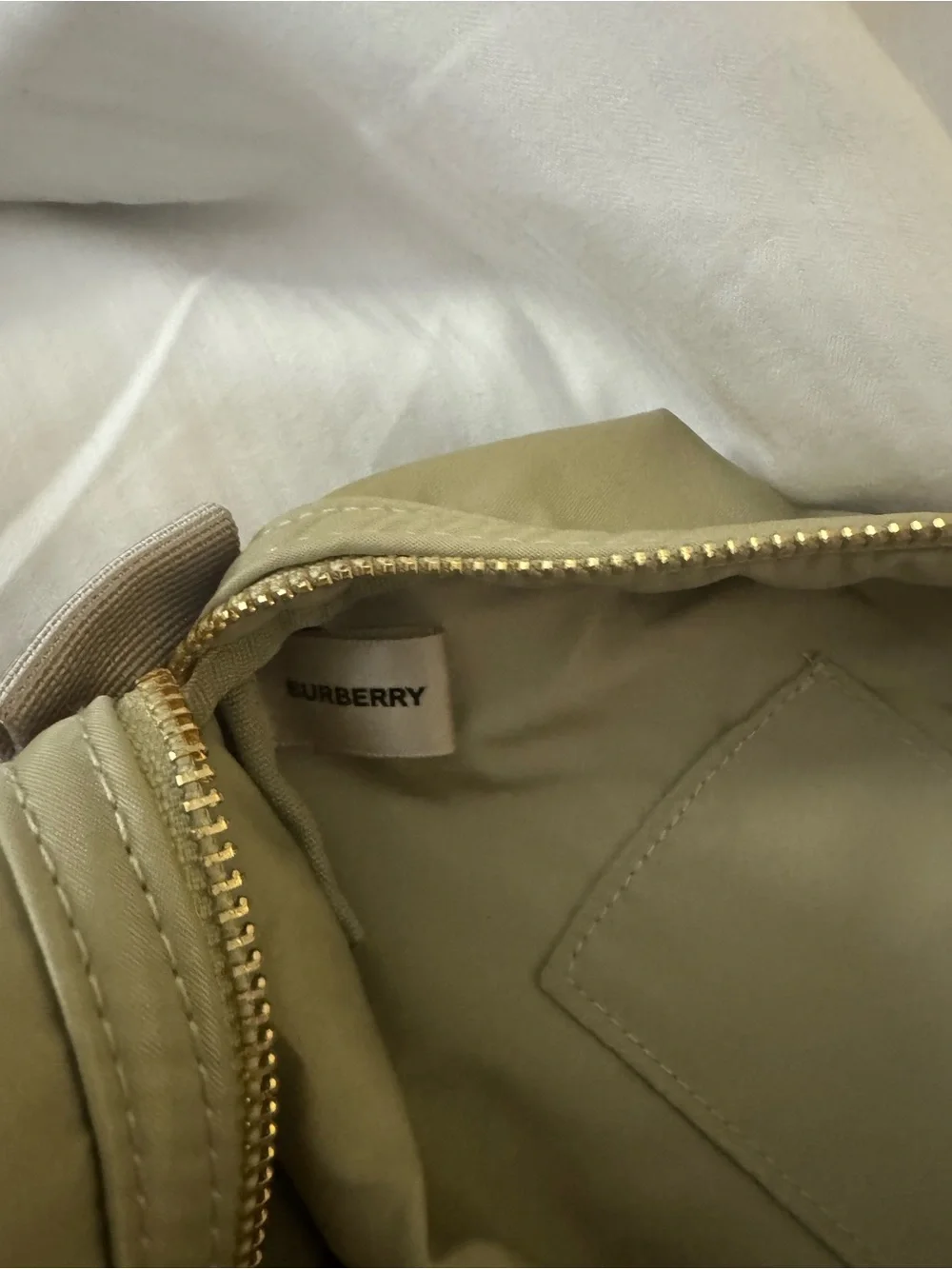 Burberry Khaki Green Cosmetic Bag